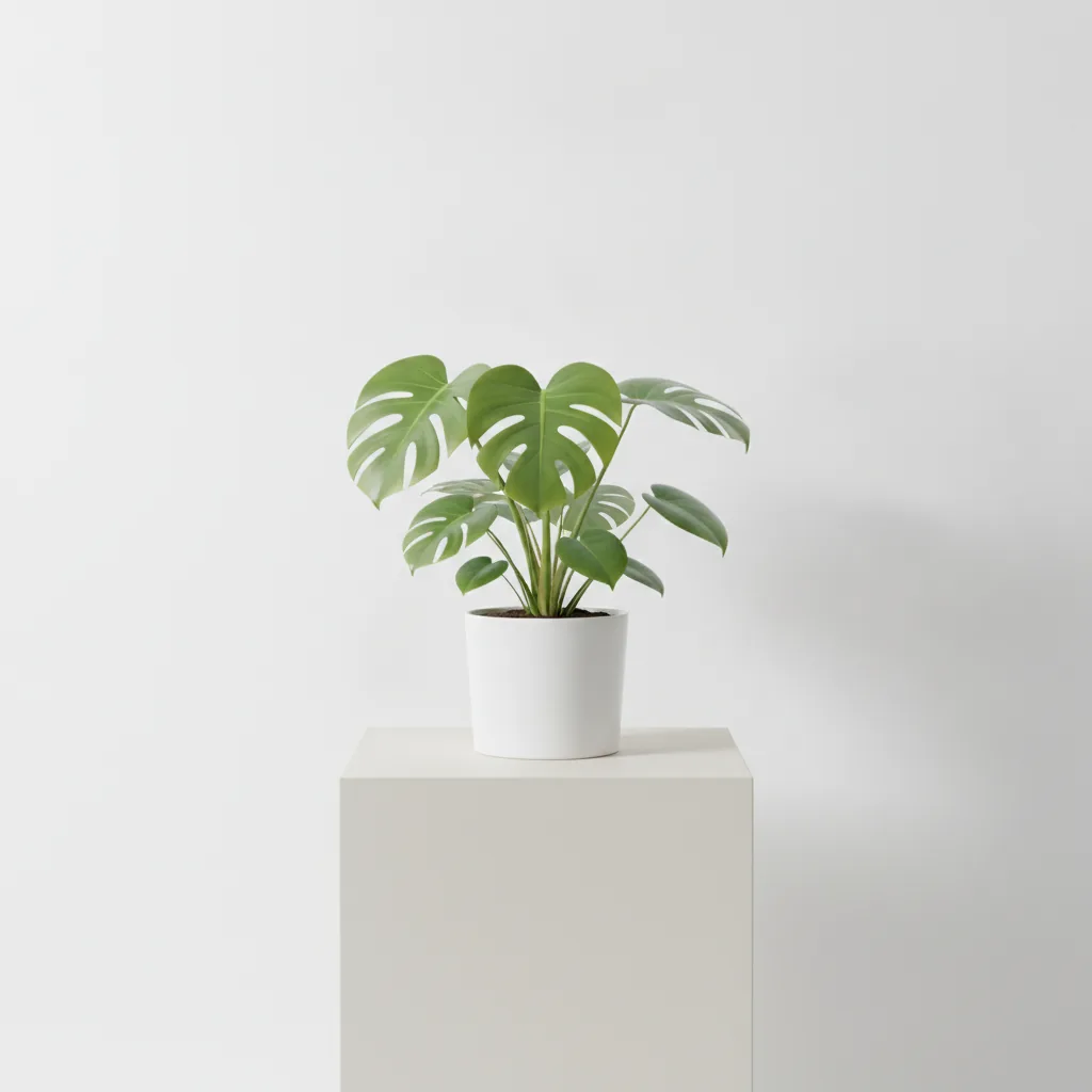 Single monstera on a clean background — a minimal image generated with CloviImage