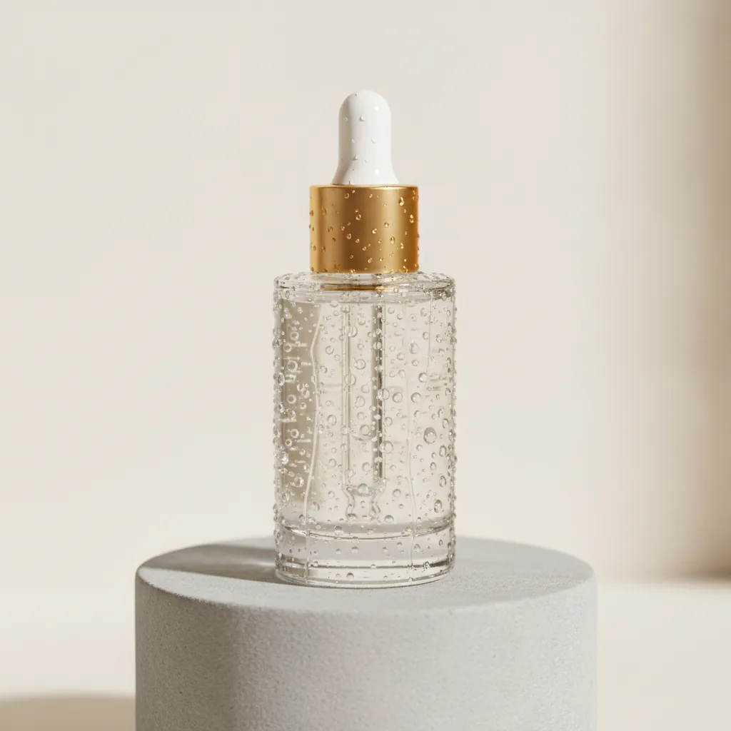 Luxury skincare serum bottle — a photorealistic image generated with CloviImage