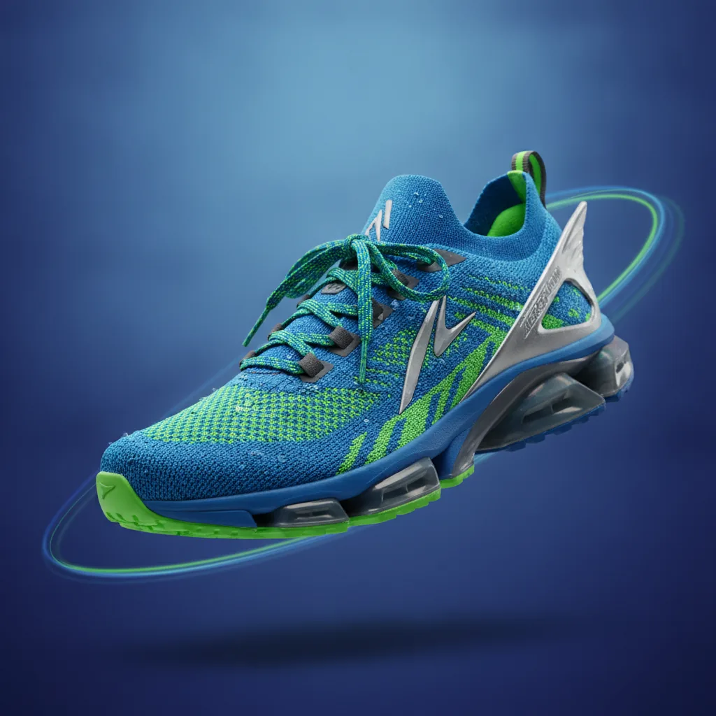 Athletic sneaker on gradient studio — a photorealistic image generated with CloviImage