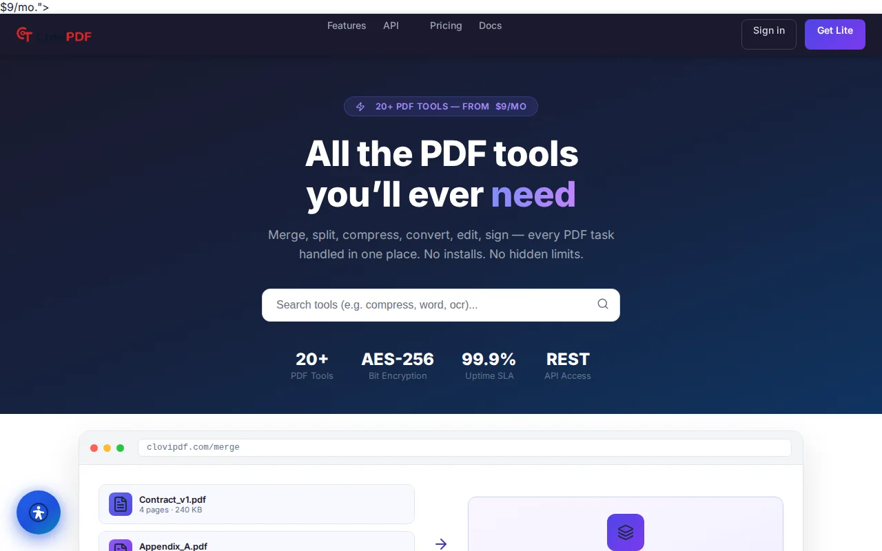 CloviPdf preview