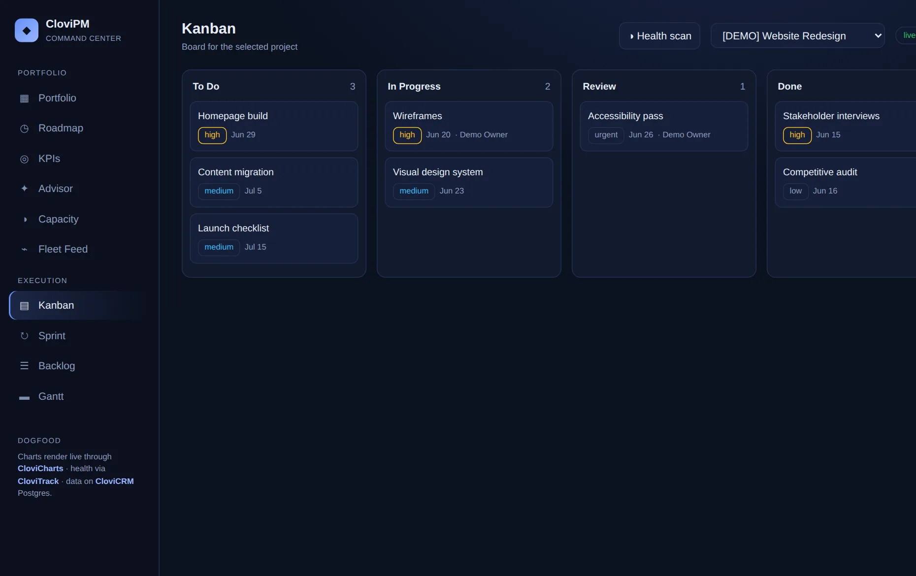 Kanban Board screenshot