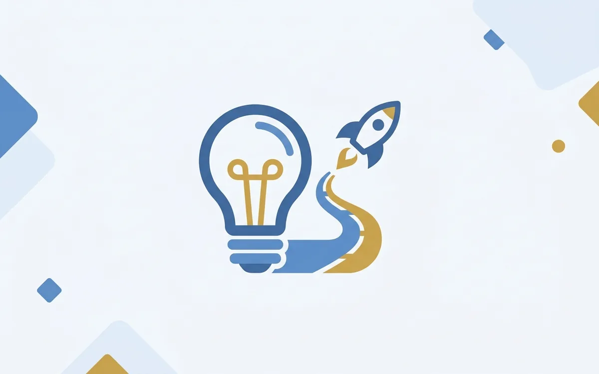 CloviVenture promo art: a lightbulb becoming a rocket rising along a roadmap path