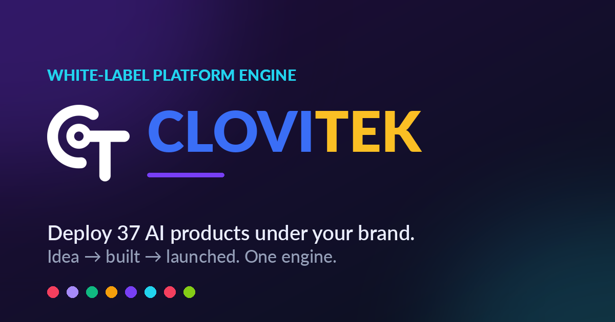 A CloviTek AI branded platform interface
